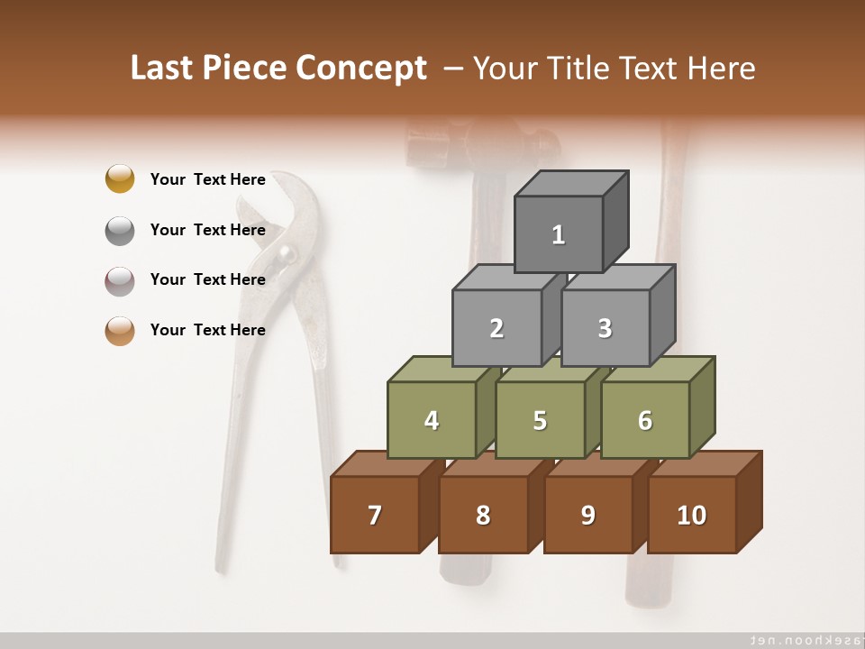 A Group Of Tools On A White Surface PowerPoint Template