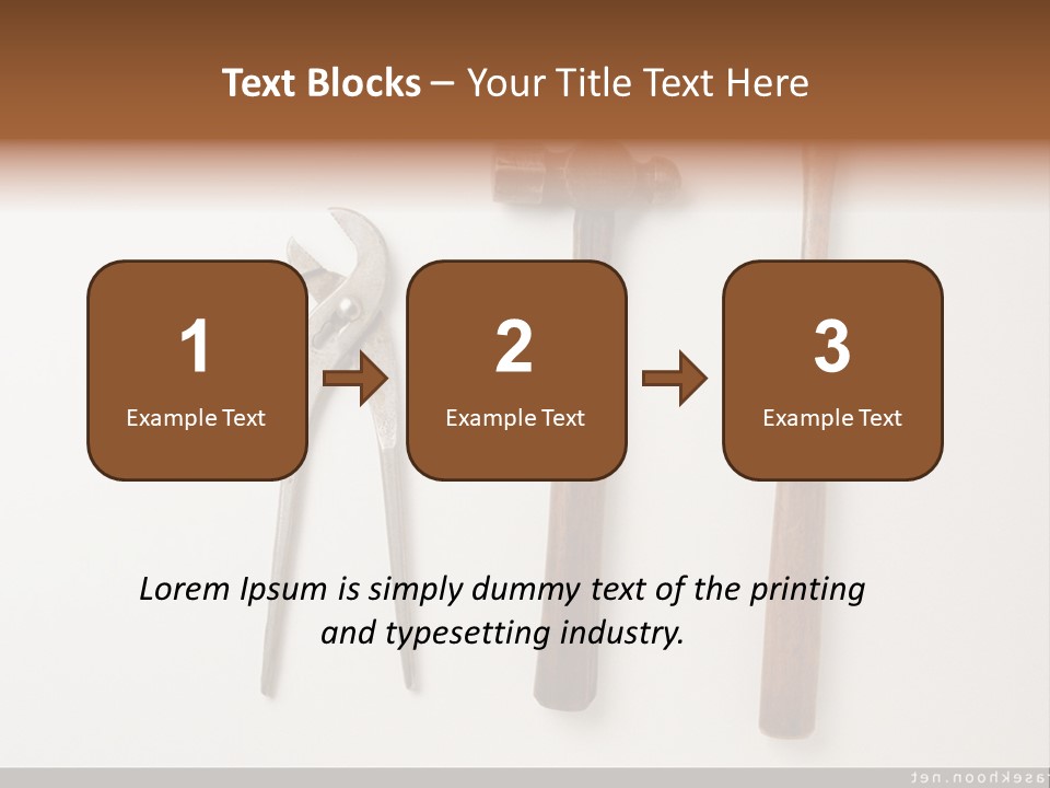 A Group Of Tools On A White Surface PowerPoint Template