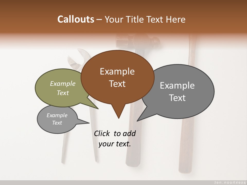 A Group Of Tools On A White Surface PowerPoint Template
