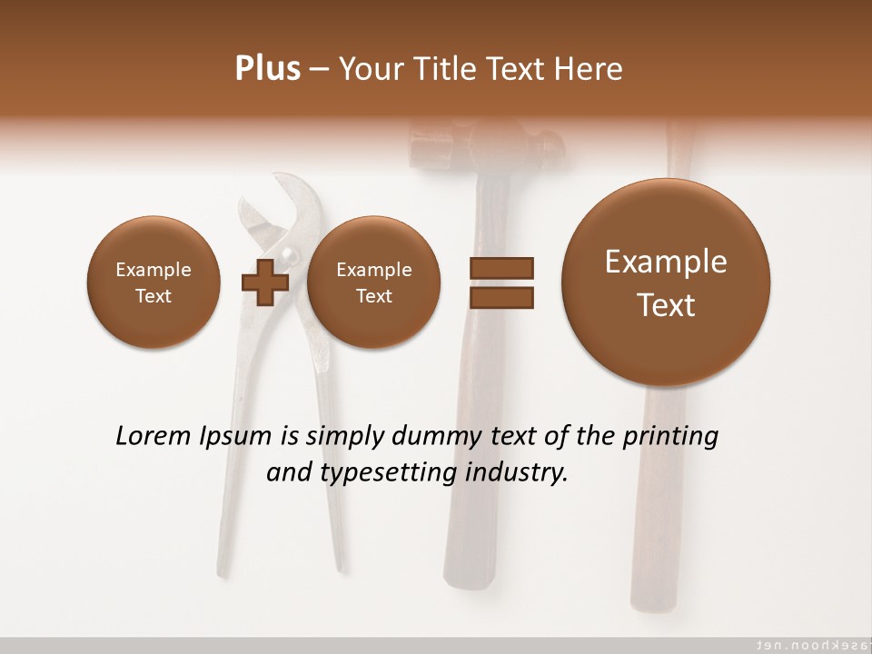 A Group Of Tools On A White Surface PowerPoint Template