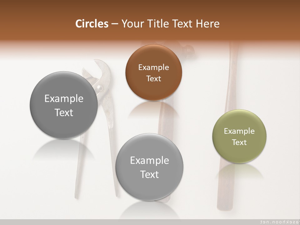 A Group Of Tools On A White Surface PowerPoint Template