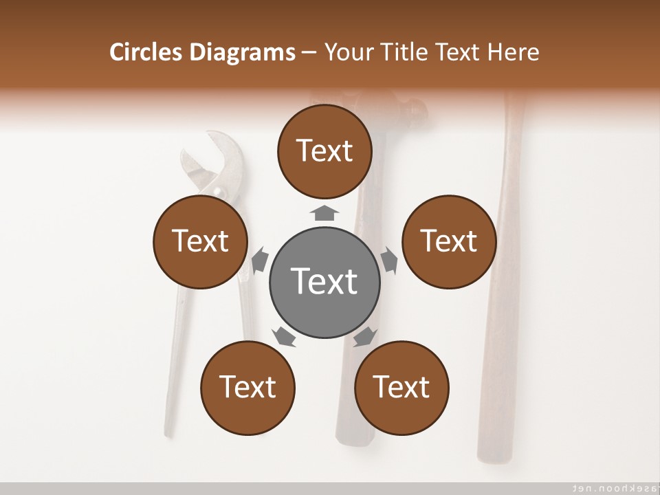 A Group Of Tools On A White Surface PowerPoint Template