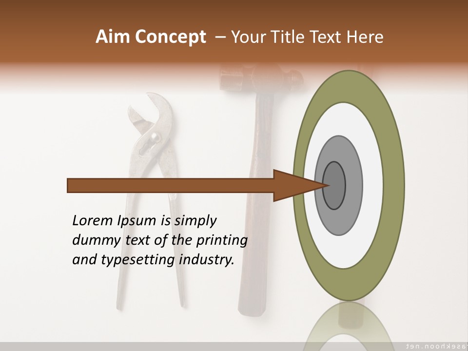 A Group Of Tools On A White Surface PowerPoint Template
