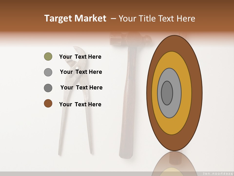 A Group Of Tools On A White Surface PowerPoint Template
