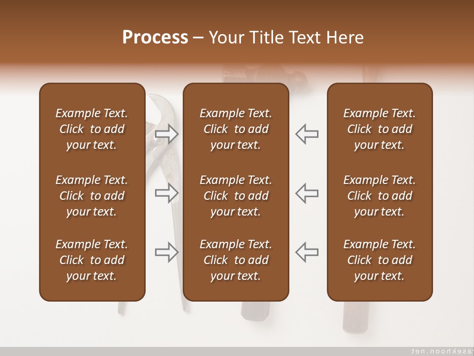 A Group Of Tools On A White Surface PowerPoint Template