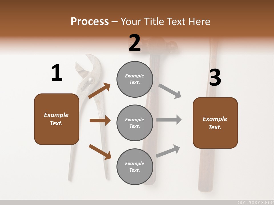 A Group Of Tools On A White Surface PowerPoint Template