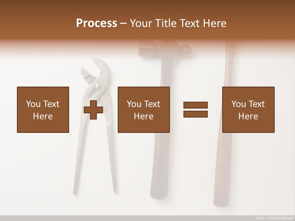 A Group Of Tools On A White Surface PowerPoint Template