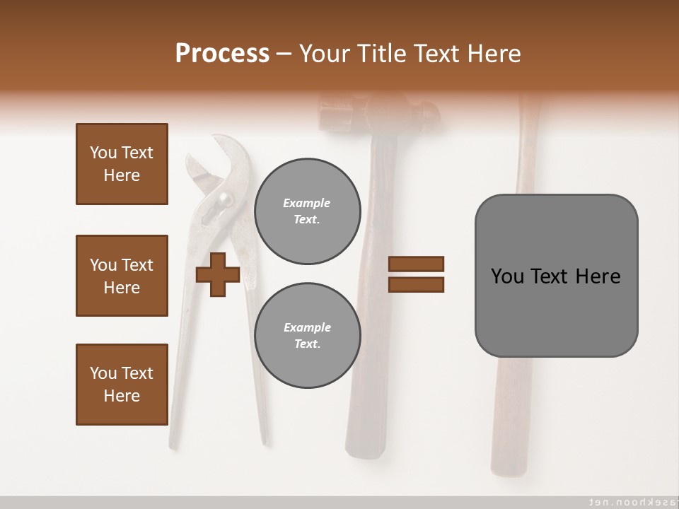 A Group Of Tools On A White Surface PowerPoint Template