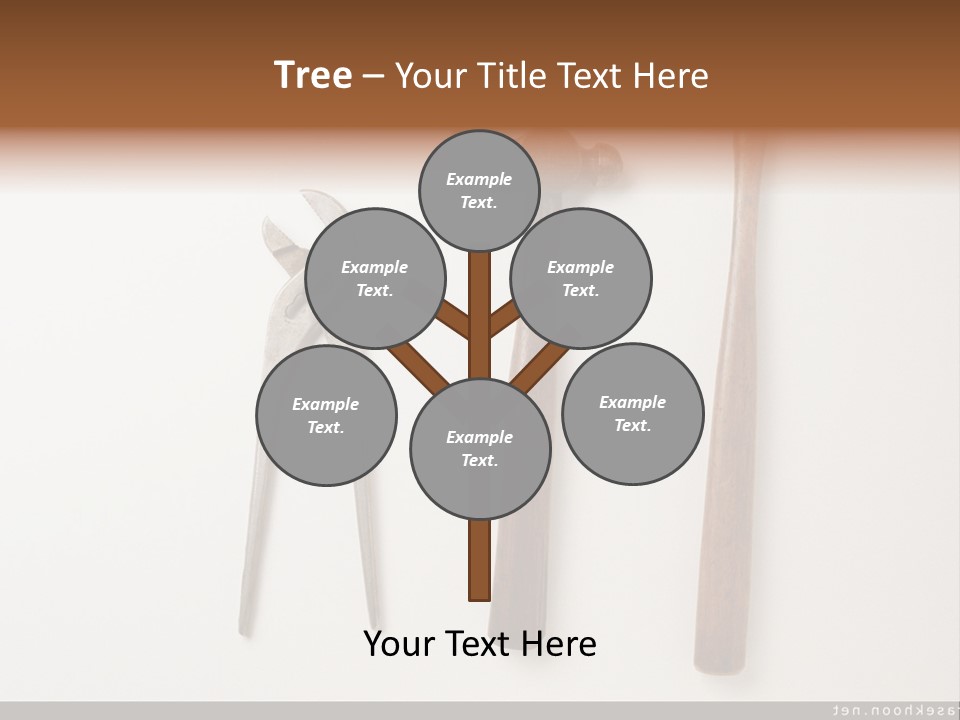 A Group Of Tools On A White Surface PowerPoint Template