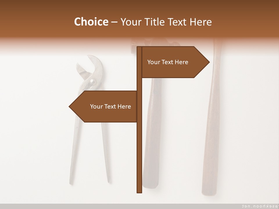A Group Of Tools On A White Surface PowerPoint Template