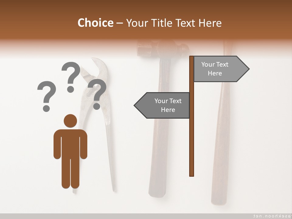 A Group Of Tools On A White Surface PowerPoint Template