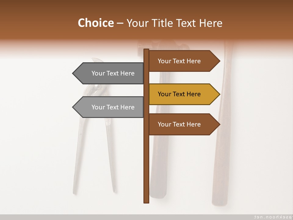 A Group Of Tools On A White Surface PowerPoint Template