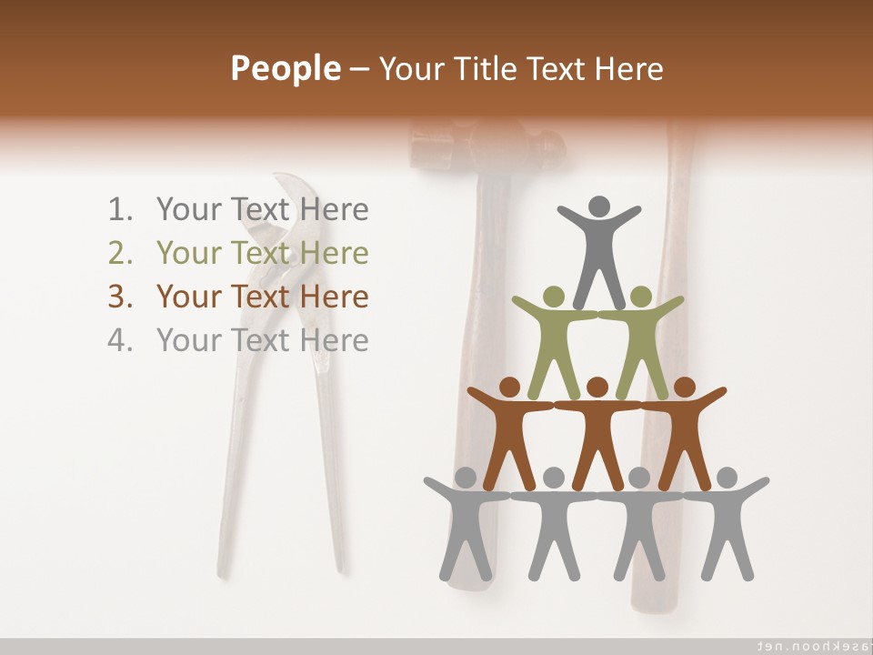 A Group Of Tools On A White Surface PowerPoint Template