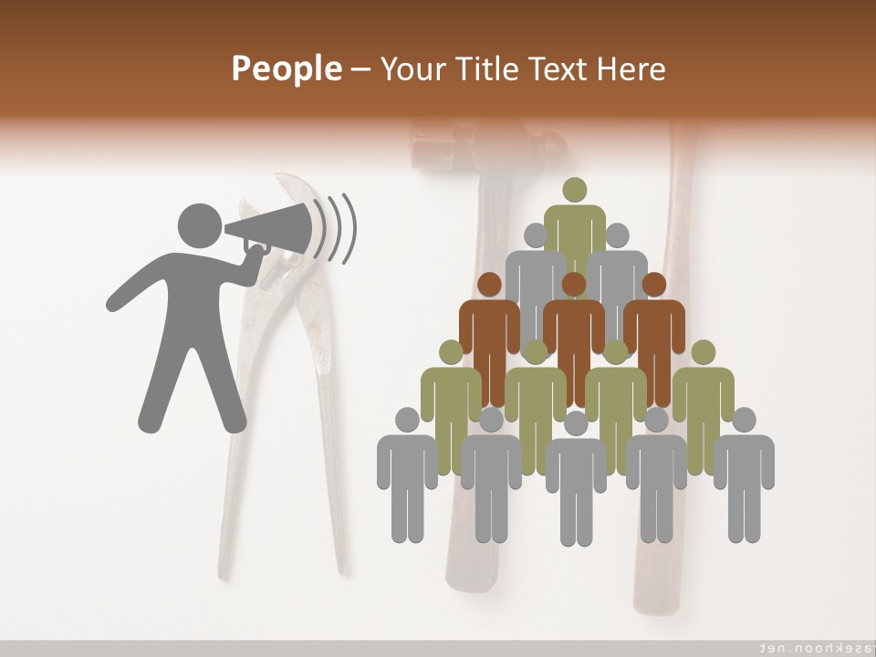 A Group Of Tools On A White Surface PowerPoint Template