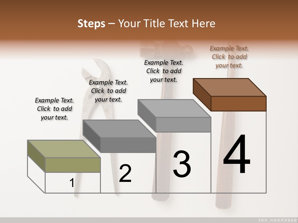 A Group Of Tools On A White Surface PowerPoint Template
