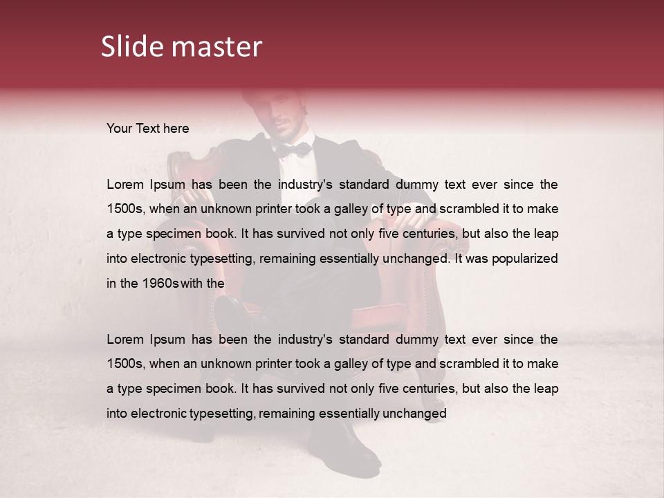 Blonde Bar Sitting PowerPoint Template