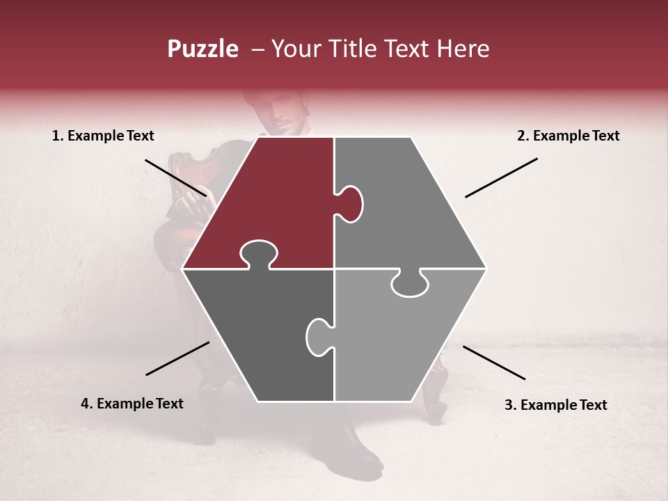 Blonde Bar Sitting PowerPoint Template