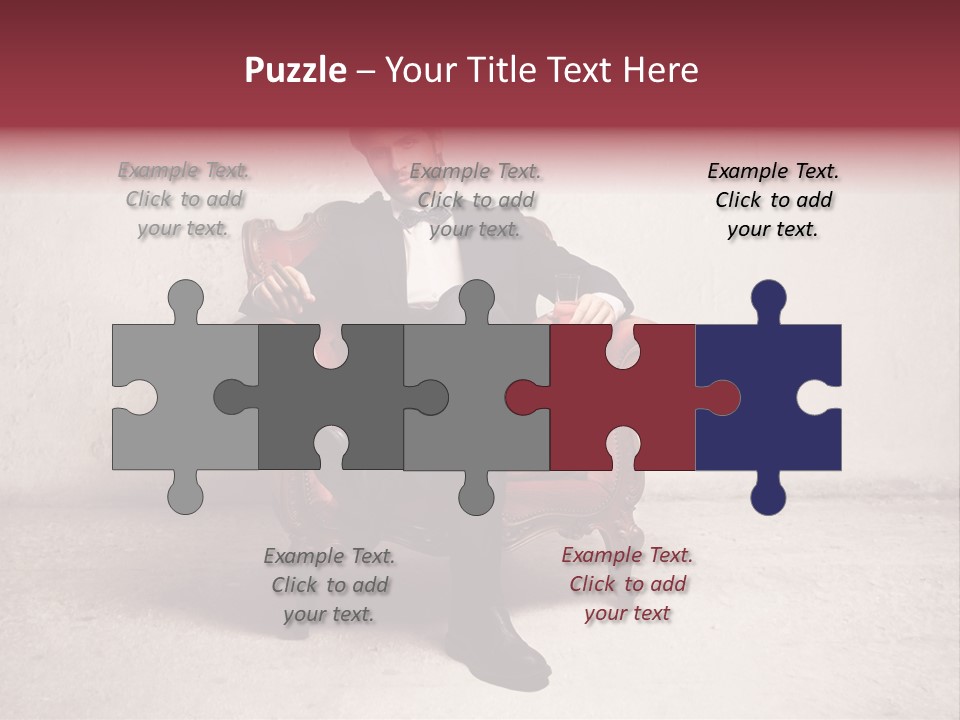 Blonde Bar Sitting PowerPoint Template