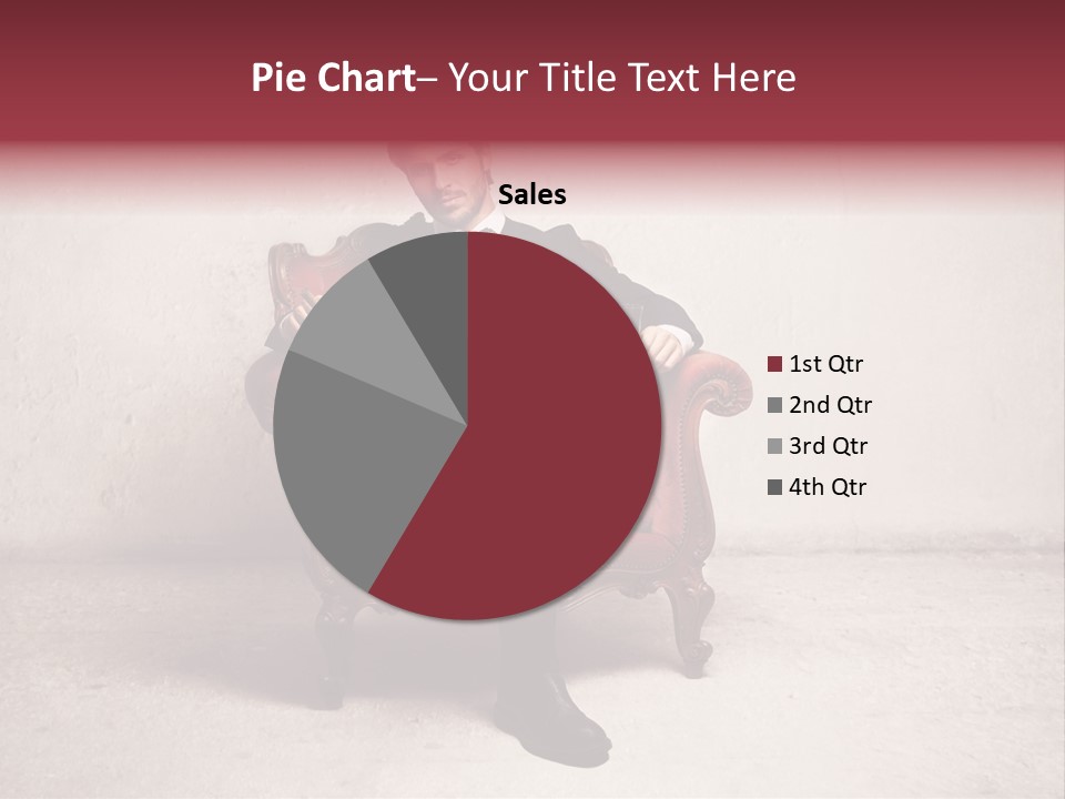 Blonde Bar Sitting PowerPoint Template