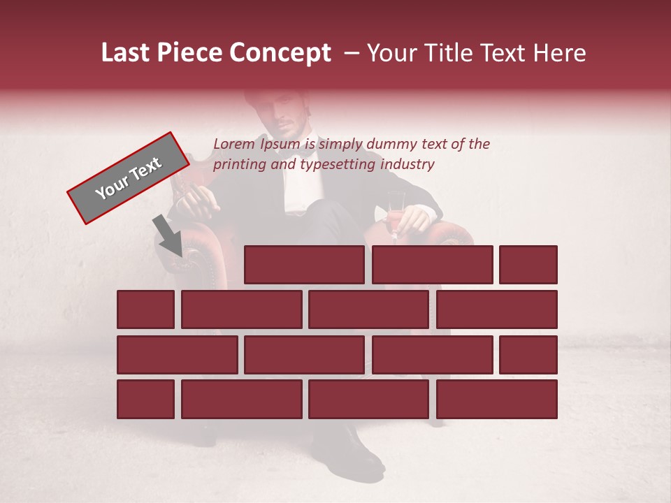 Blonde Bar Sitting PowerPoint Template