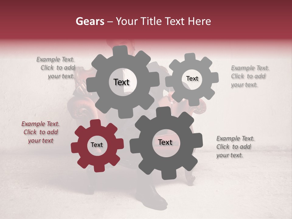 Blonde Bar Sitting PowerPoint Template