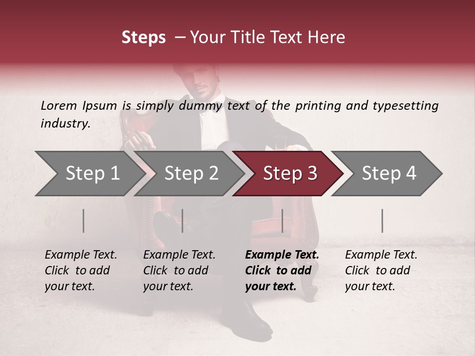 Blonde Bar Sitting PowerPoint Template