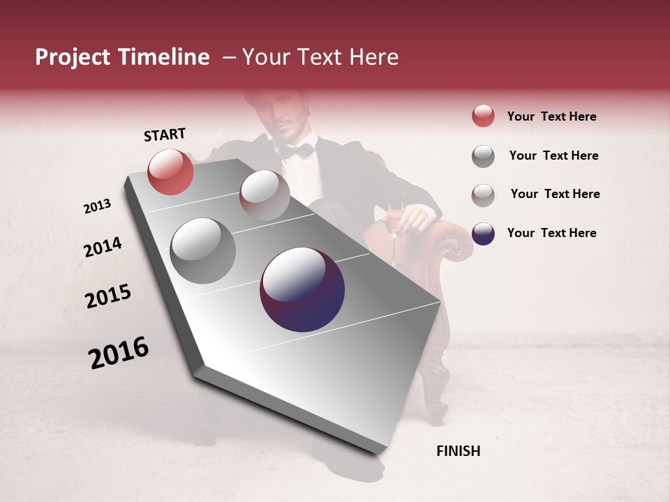 Blonde Bar Sitting PowerPoint Template