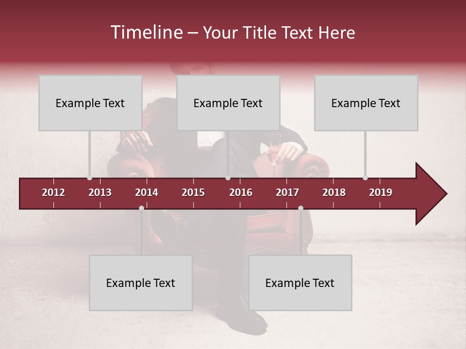 Blonde Bar Sitting PowerPoint Template