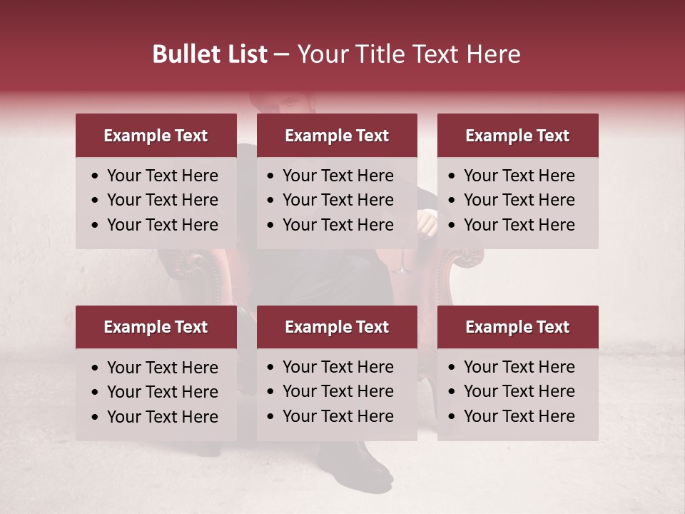 Blonde Bar Sitting PowerPoint Template