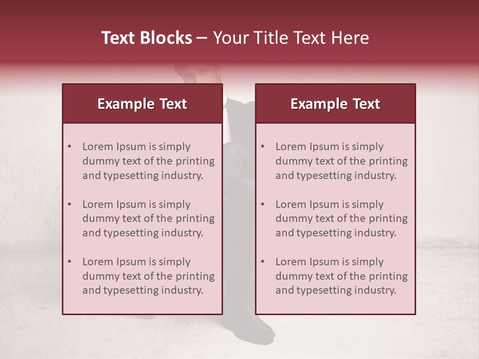 Blonde Bar Sitting PowerPoint Template