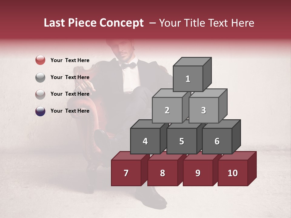 Blonde Bar Sitting PowerPoint Template