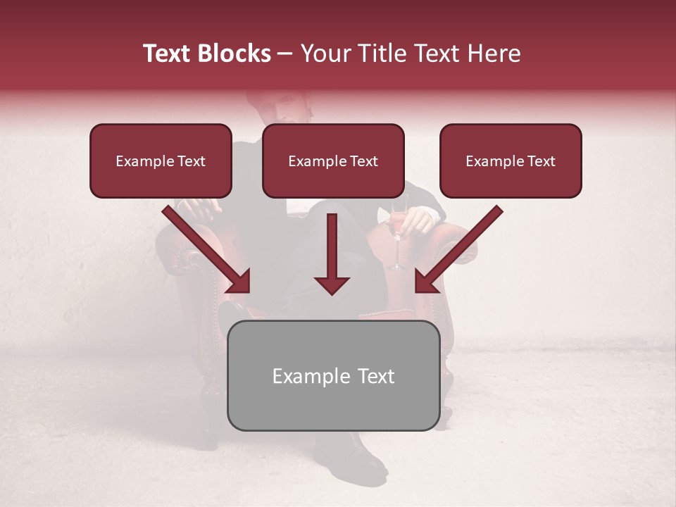 Blonde Bar Sitting PowerPoint Template