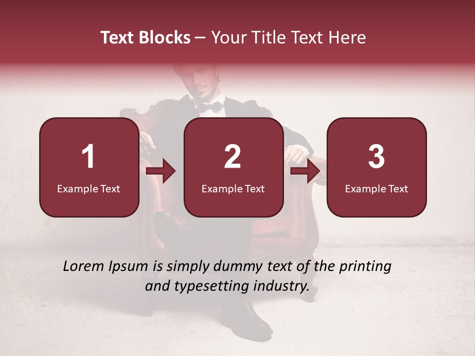 Blonde Bar Sitting PowerPoint Template