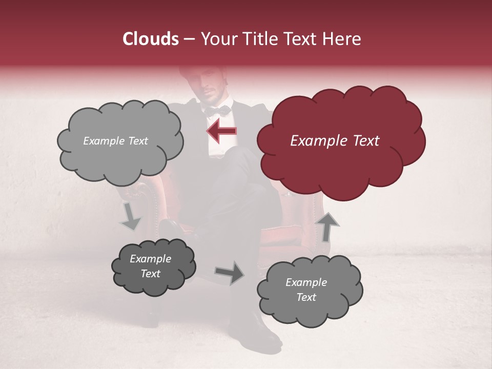 Blonde Bar Sitting PowerPoint Template