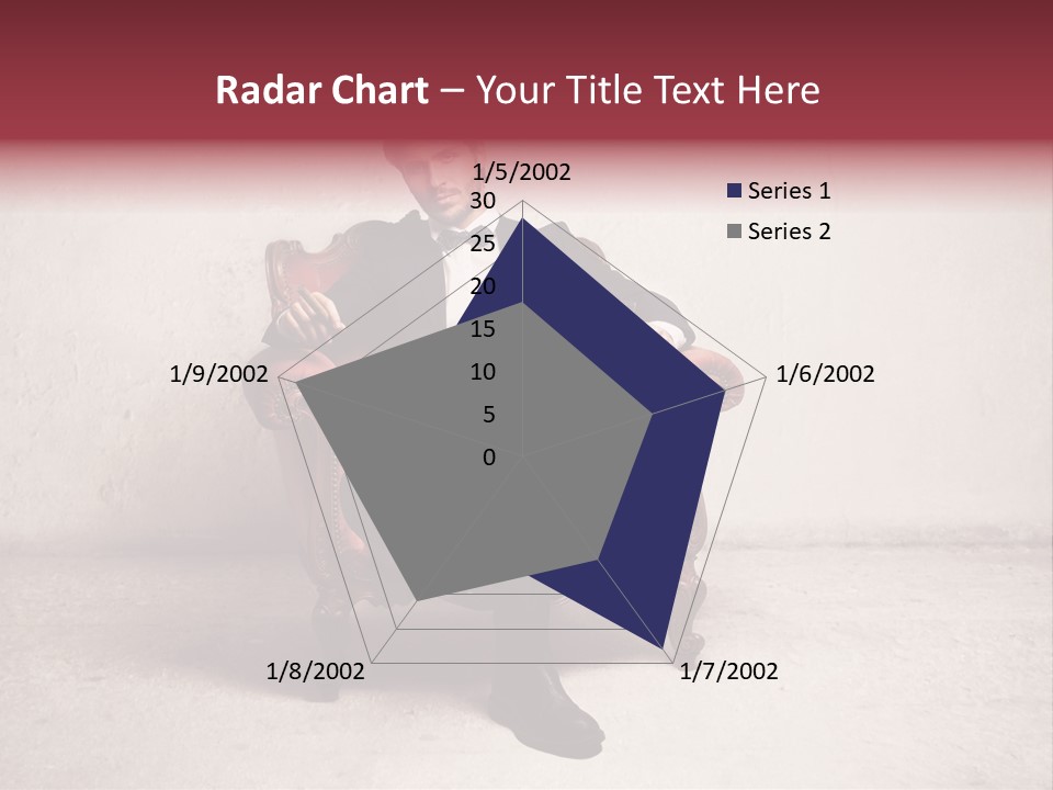 Blonde Bar Sitting PowerPoint Template