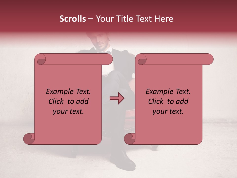 Blonde Bar Sitting PowerPoint Template