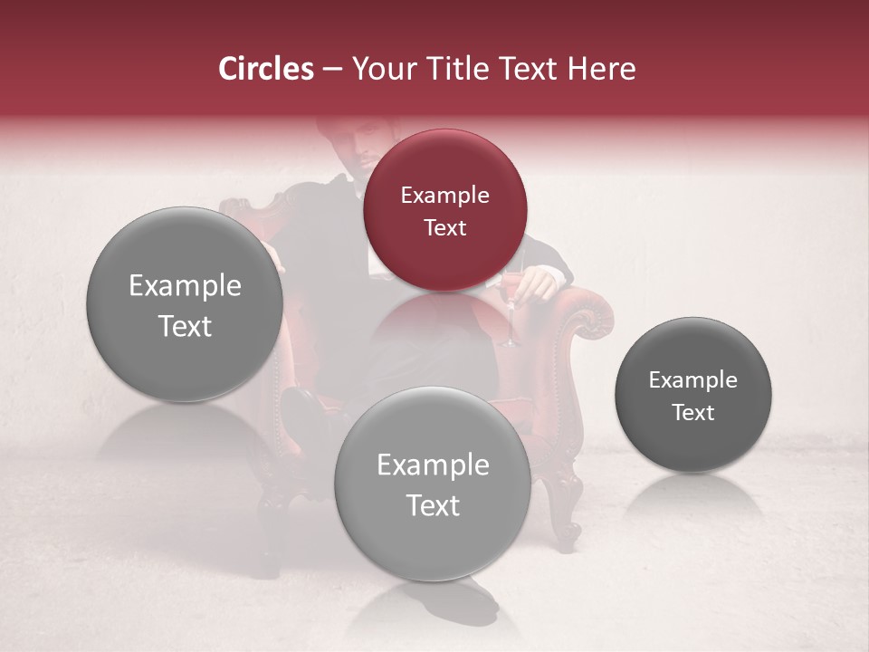 Blonde Bar Sitting PowerPoint Template