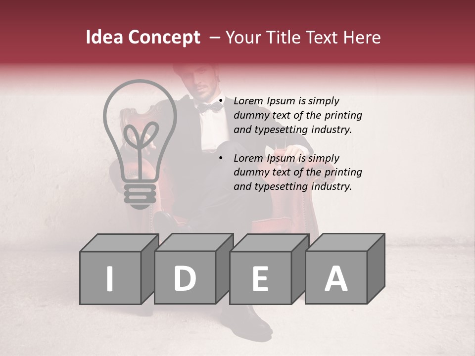 Blonde Bar Sitting PowerPoint Template