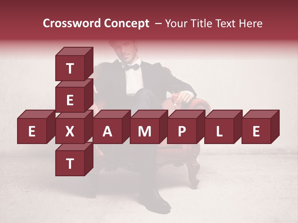 Blonde Bar Sitting PowerPoint Template