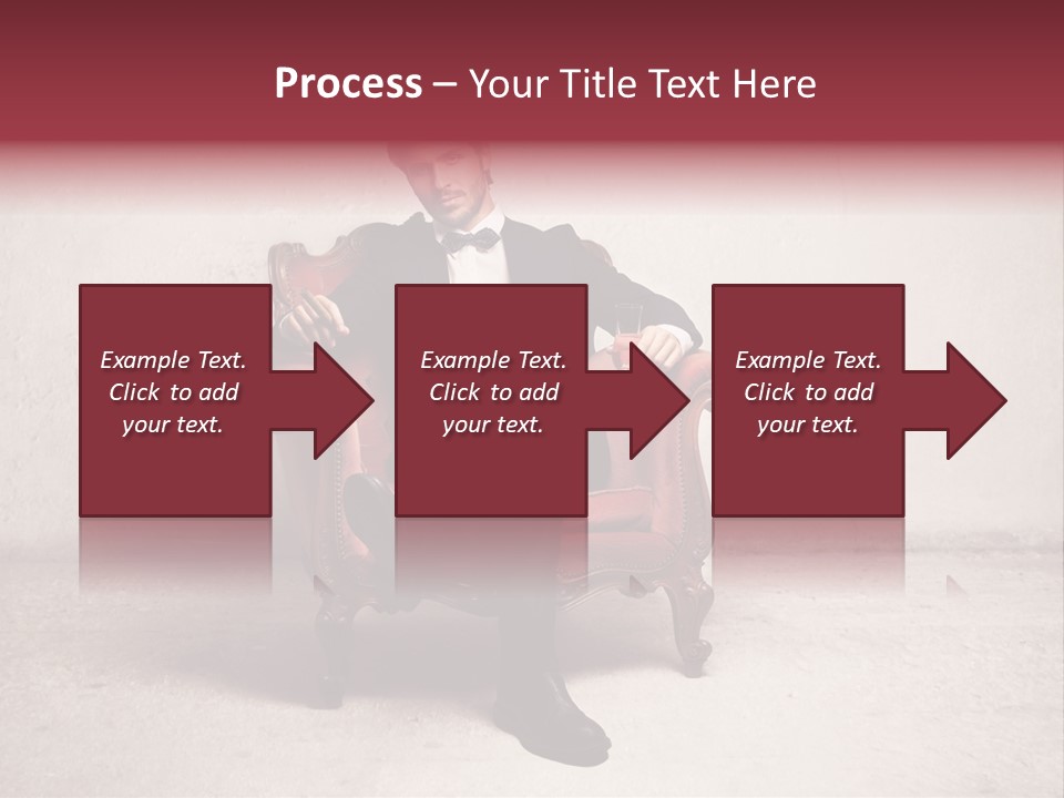 Blonde Bar Sitting PowerPoint Template