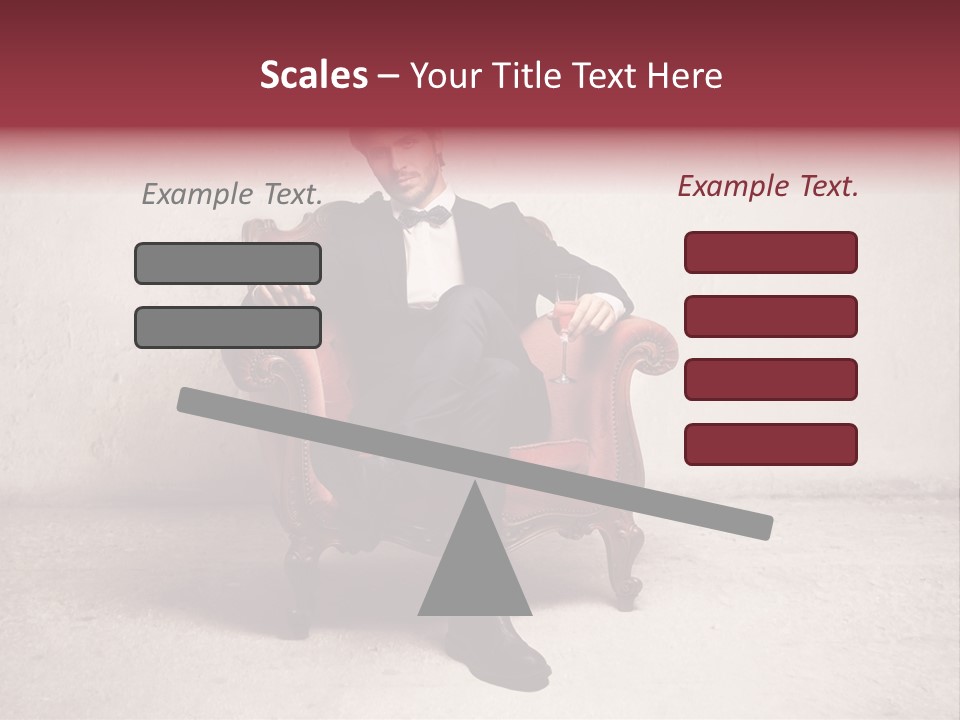 Blonde Bar Sitting PowerPoint Template