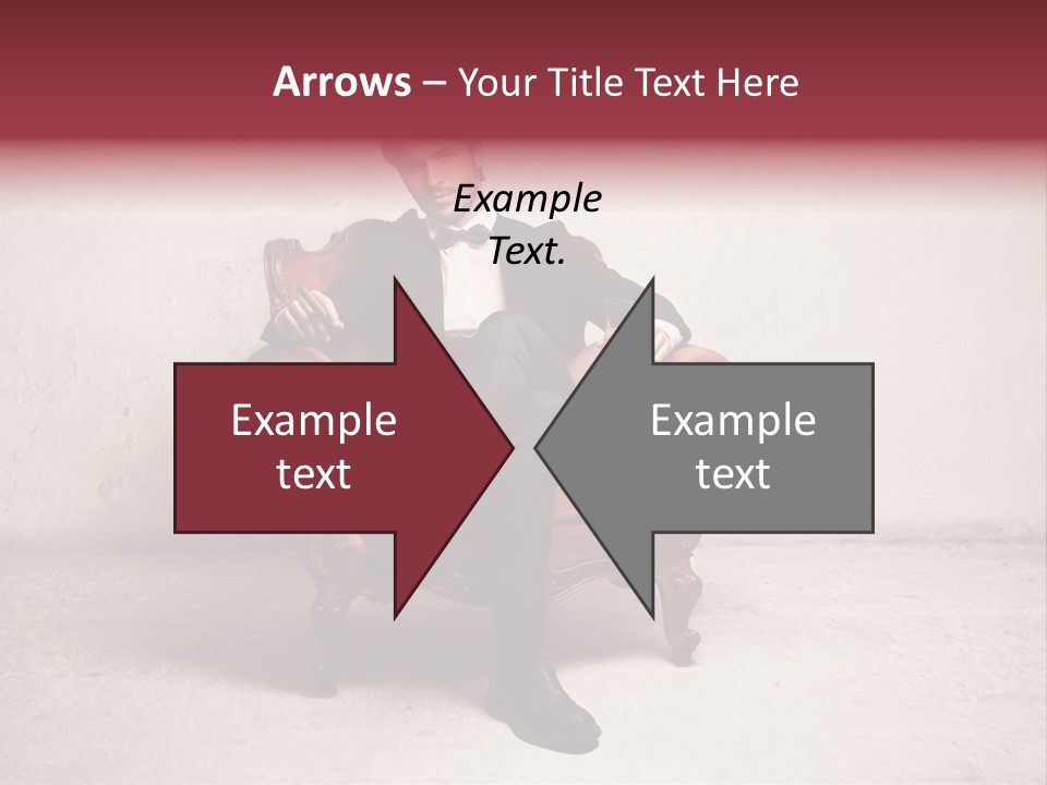 Blonde Bar Sitting PowerPoint Template