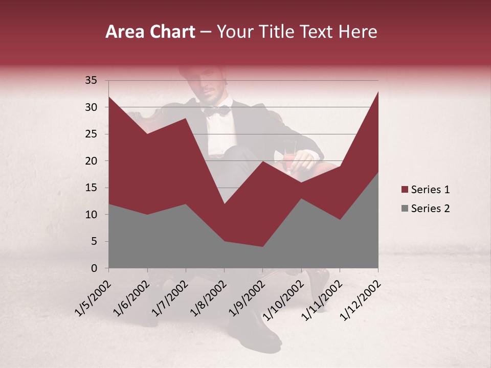 Blonde Bar Sitting PowerPoint Template