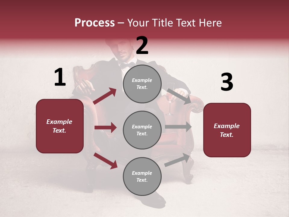 Blonde Bar Sitting PowerPoint Template