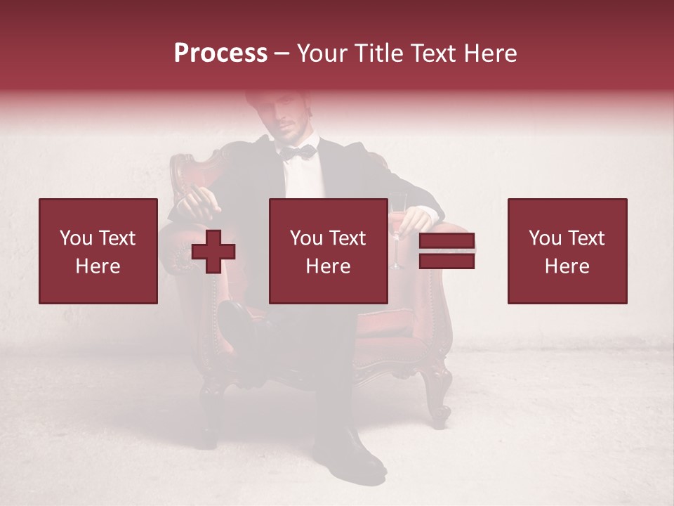 Blonde Bar Sitting PowerPoint Template