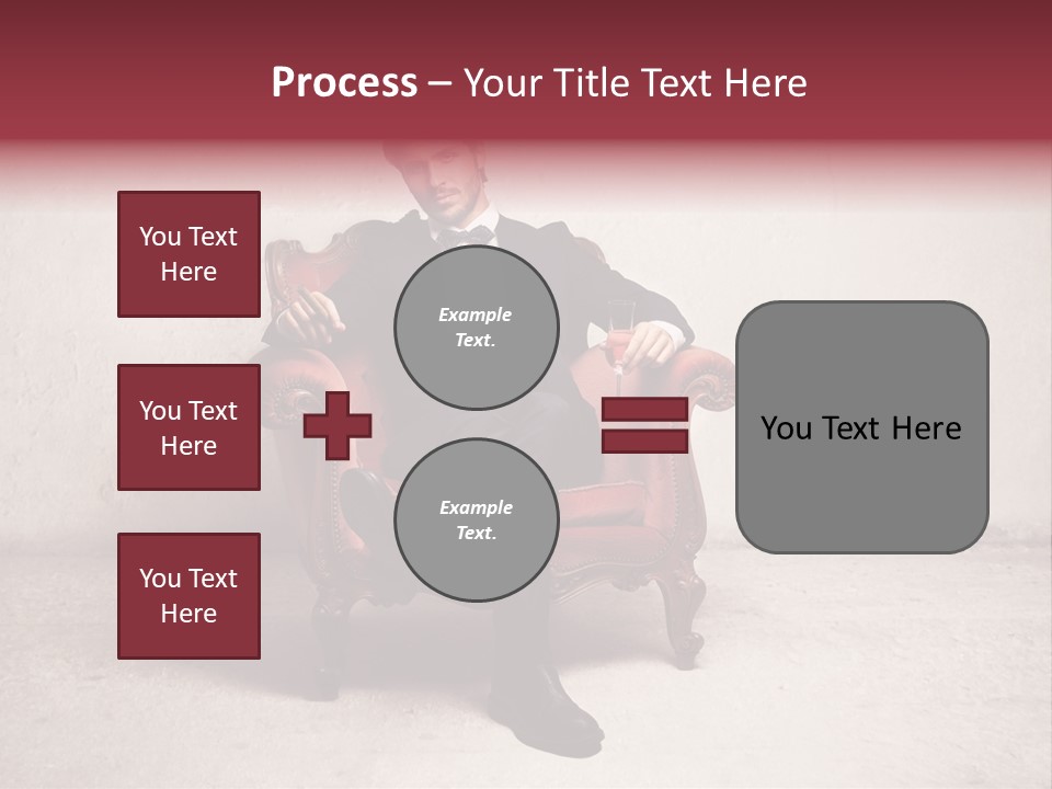 Blonde Bar Sitting PowerPoint Template