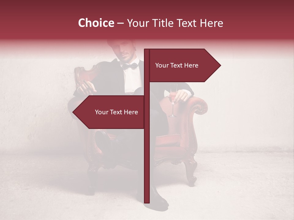 Blonde Bar Sitting PowerPoint Template