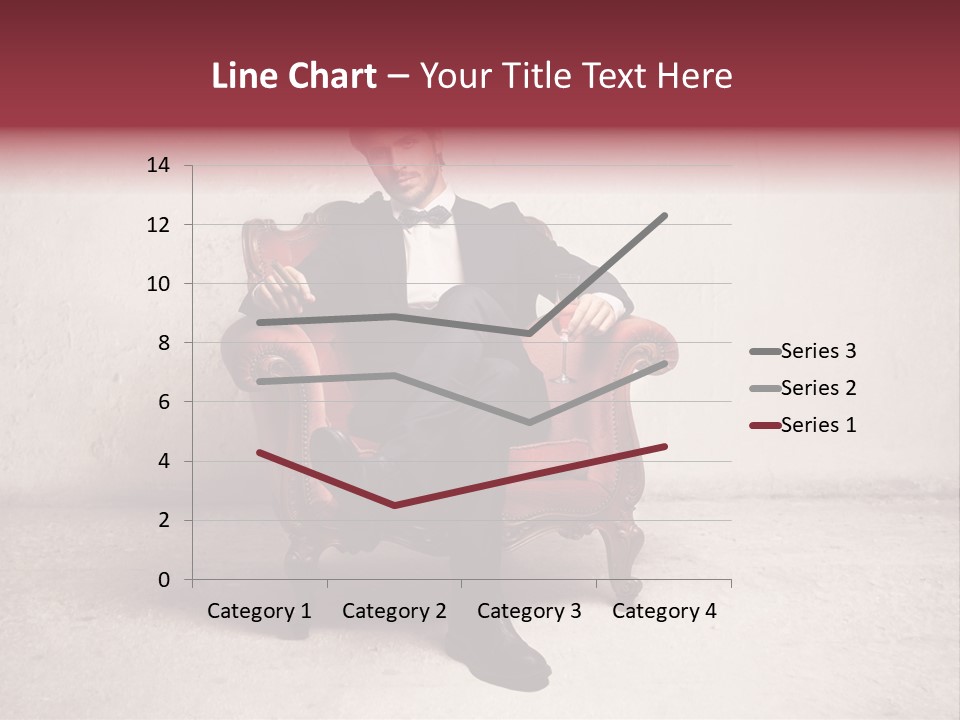 Blonde Bar Sitting PowerPoint Template