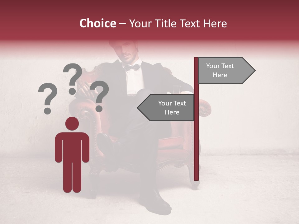 Blonde Bar Sitting PowerPoint Template