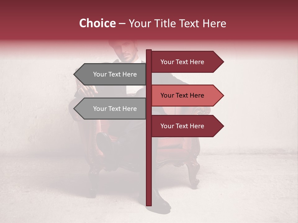 Blonde Bar Sitting PowerPoint Template